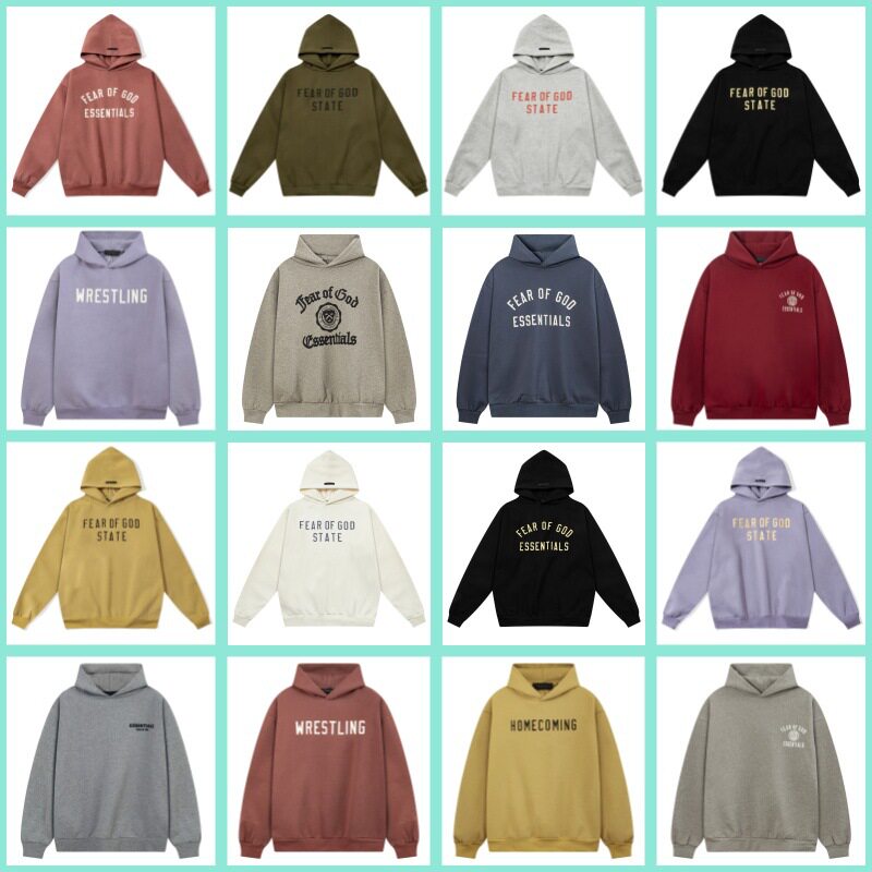 เสื้อฮู้ดฤดูใบไม้ร่วงและฤดูหนาว ลายตัวอักษรหลากสี รุ่น Multi-Line ใส่ได้ทั้งชายและหญิง ใช้งานได้หลากหลาย