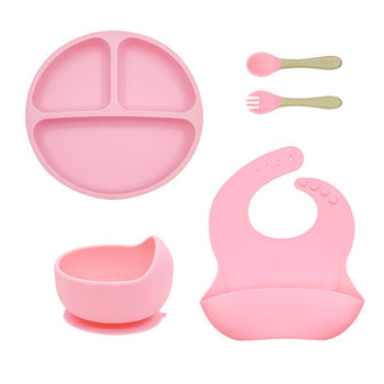 Children's Food Supplement Bowl, Food-Grade Baby Food Supplement Tools, Baby Silicone Feeding Tableware Set, Waterproof Bib