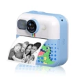 [blue camera (no memory)] printing paper * 3 lanyard color pen charging line instructions