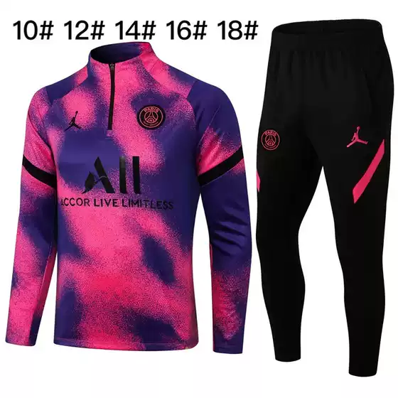 Wholesale Training Uniforms Neymar Paris Mbappe Real Madrid Long-Sleeved Football Uniforms Adult and Children's Jerseys Dropshipping