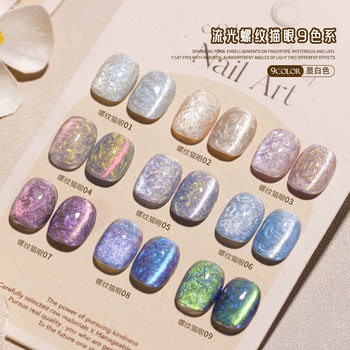 Manicure Streamer Threaded Cat Eye Nail Polish Glue Mother-Of-Pearl Flash Fantasy Nail Salon Special Cat Eye Gel Set