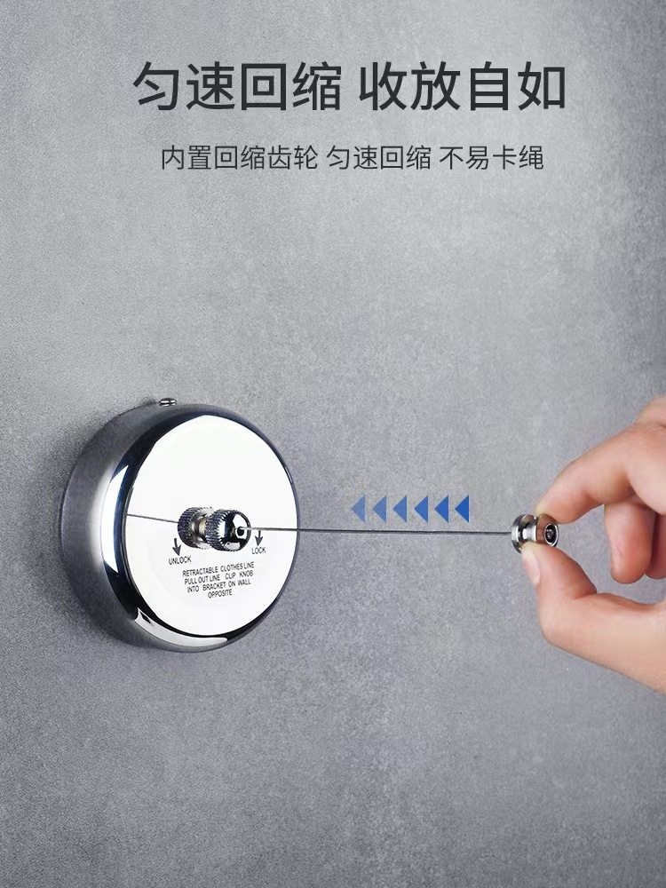 304 stainless steel clothesline hotel apartment 201 stainless steel clothes dryer retractable wire rope nylon rope