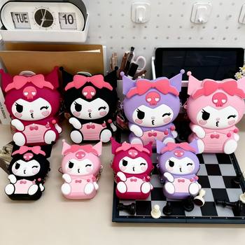 Cross-Border Sanrio Kuromi Children's Silicone Coin Purse Cartoon Silicone Bag Children's Bag Small Shoulder Bag Coin Purse