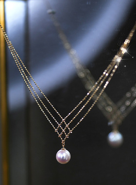 时尚设计感珍珠吊坠项链个性百搭几何级感网红ins风锁骨链颈链