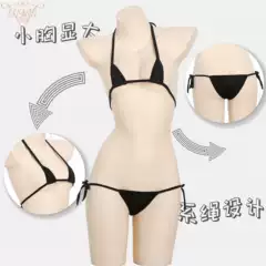 Moonlit Whisper Sexy Lingerie European American Sukumizu Tight Seductive Cutout One-Piece Three-Point Passion Set