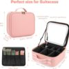 Cross-Border Popular Cosmetic Bag with Light, Mirror and Three-Color Light, Large Capacity, High-End Cosmetics Storage Cosmetic Case