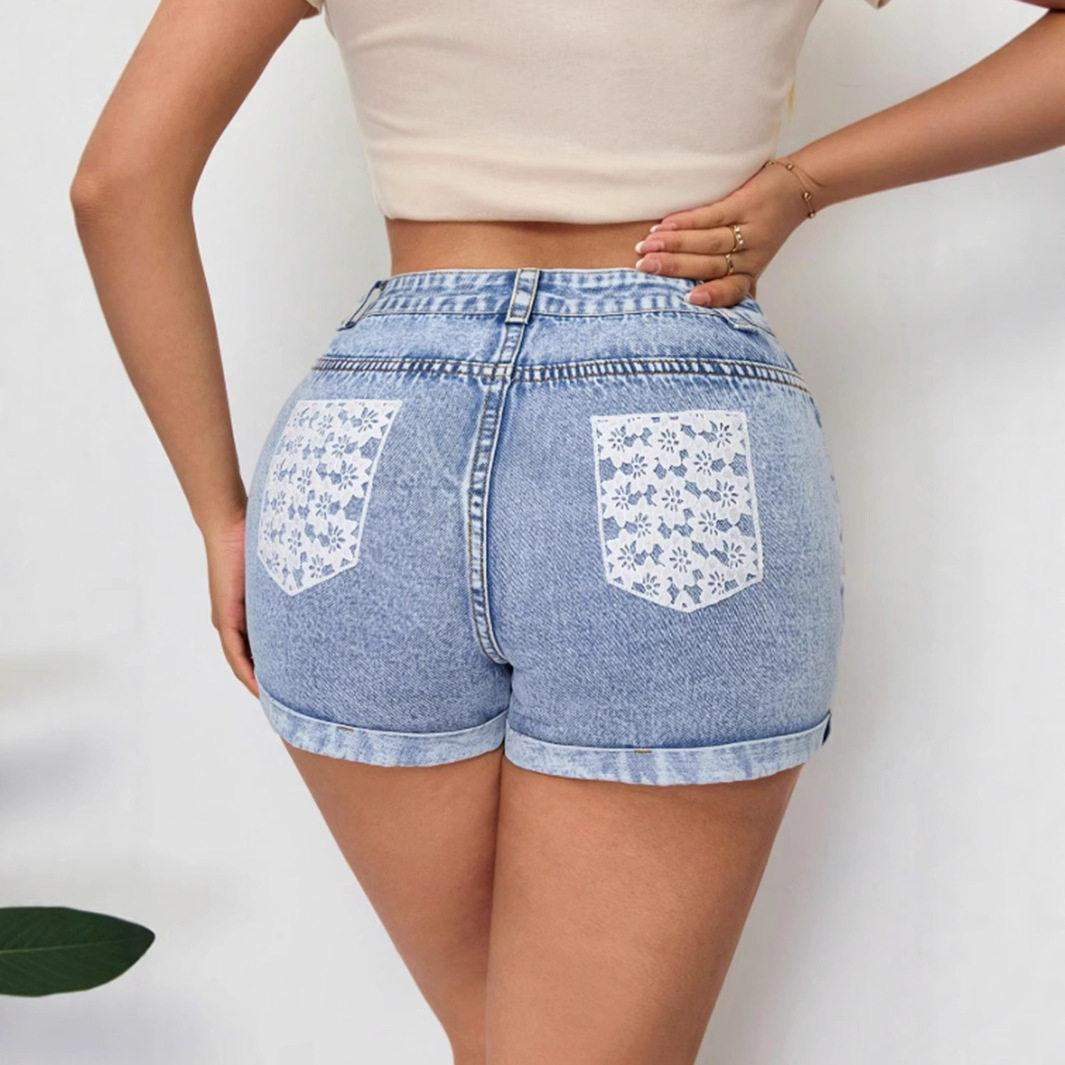 High Waisted Womens Denim Shorts Soft Fabric Trendy Style Comfortable Fit Summer Casual Wear Wholesale Available