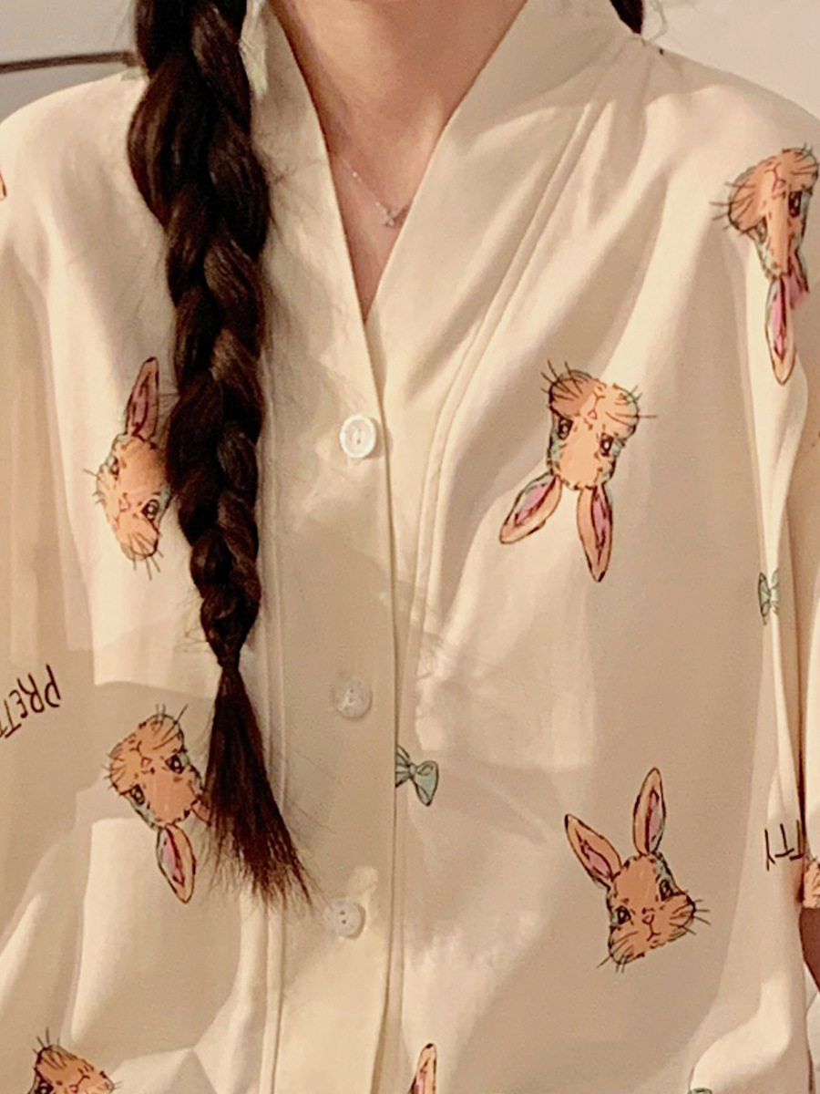 Breastfeeding Dress Summer Cotton with Chest Pad Postpartum Maternity Short-sleeved Nightgown Pregnant Women's Nightgown Pregnant Women's Nightgown