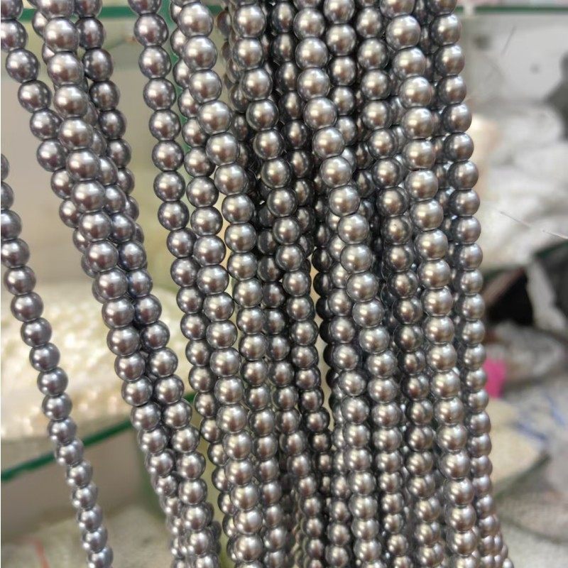 女款玻璃仿珍珠短项链百搭珍珠饰品DIY毛衣链锁骨韩版潮流国风