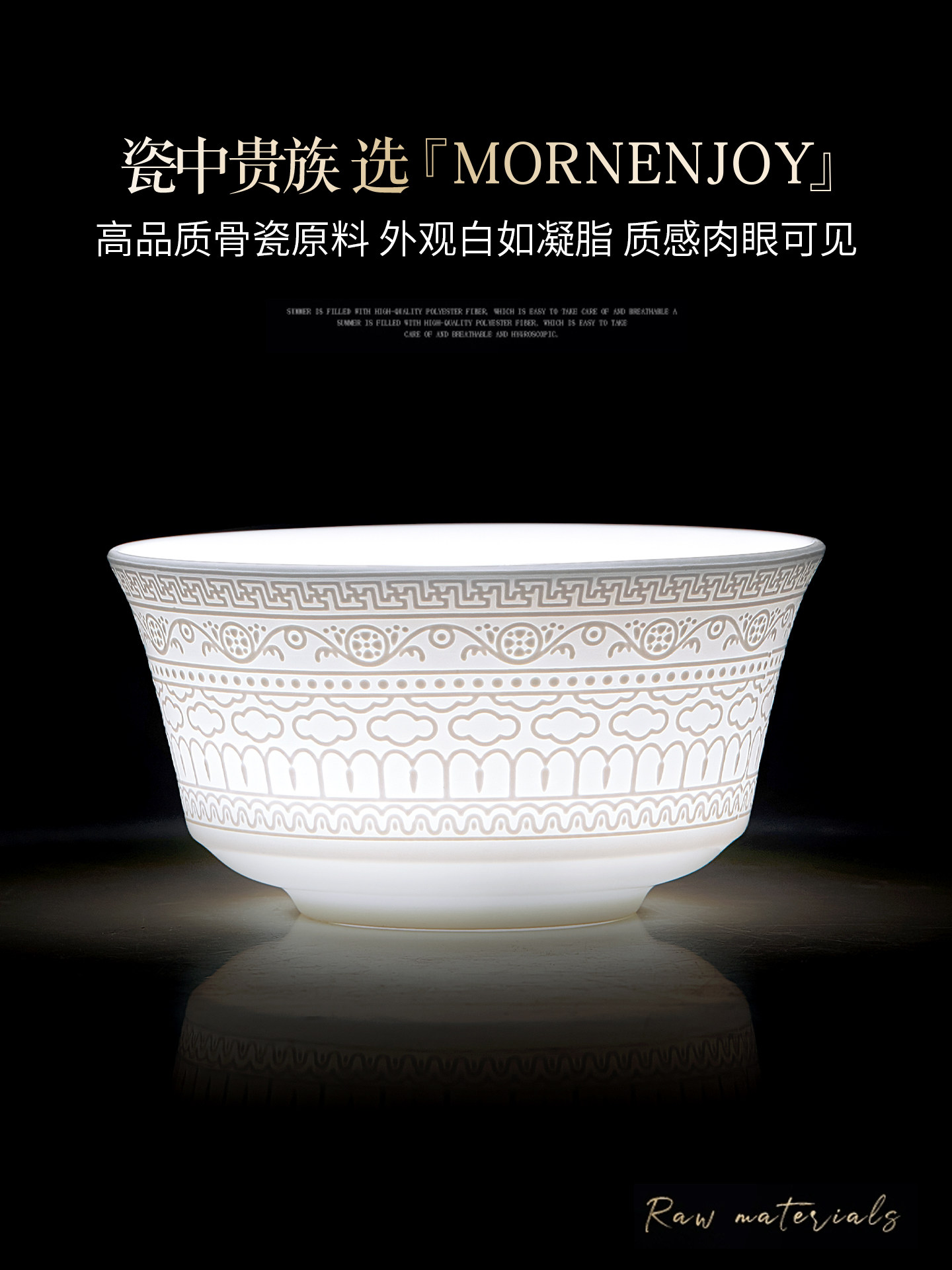 ✅ Dunhuang Bone China Underglaze Color 2025 New Bowl and Dish Set Household Relief Jingdezhen High-Value Tableware Set