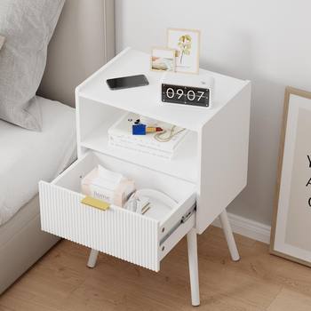 Bedroom Nightstand with Drawers, Small Wooden Bedside Cabinet, Small Apartment Storage Cabinet, Living Room Sofa Side Table Yx