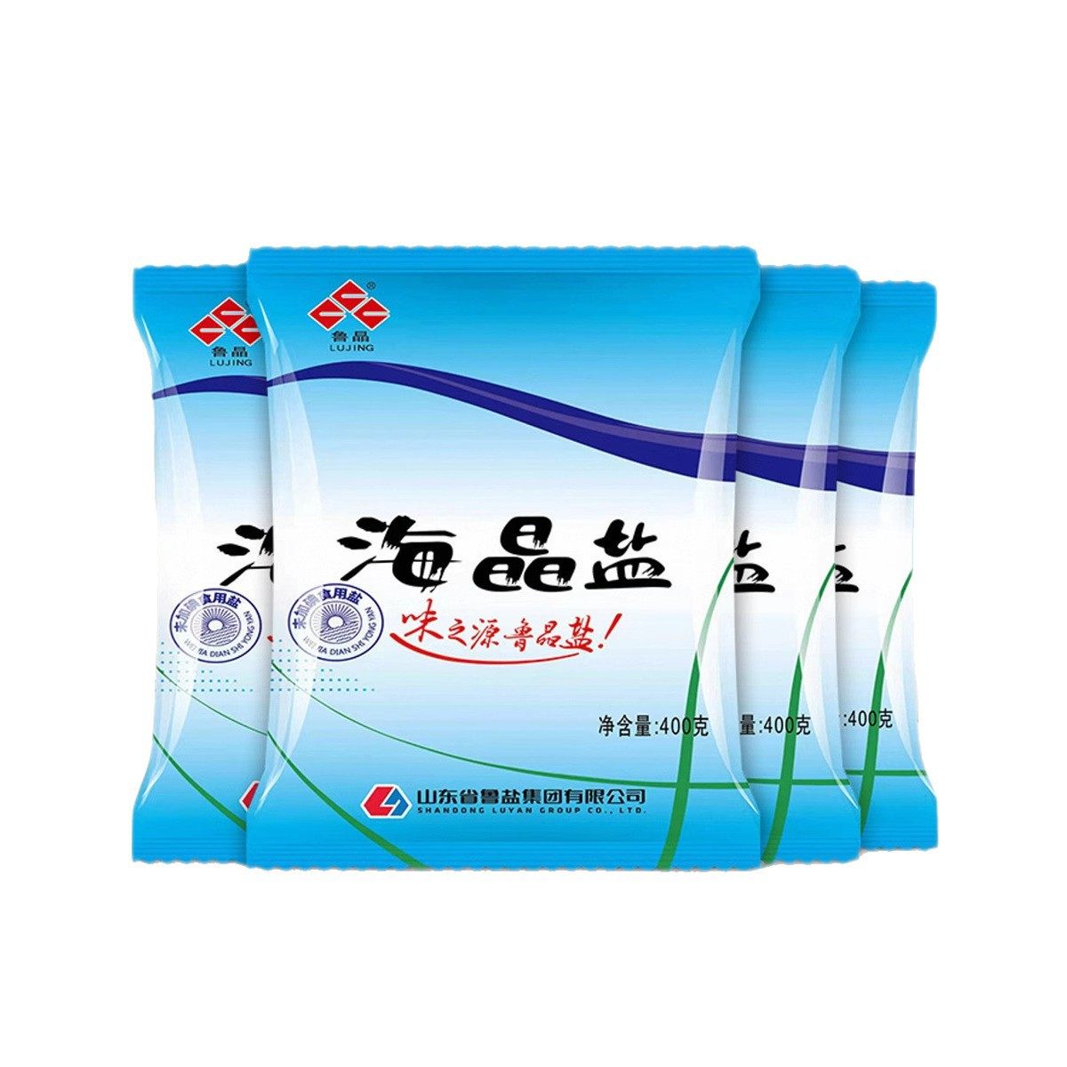 State-Owned Enterprise Produces Lu Jing Sea Salt, Iodine-Free Edible Salt 400g, Does Not Contain Anti-Caking Agent, Natural Sun-Dried Sea Salt Seasoning
