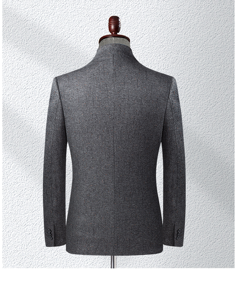 Áo vest nam cổ đứng dáng ôm phong cách thanh lịch — Màu xám