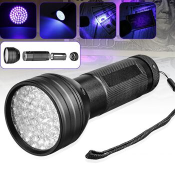 Cross-Border Aluminum Alloy 51 Led Uv Purple Light Flashlight Scorpion Light Currency Detection Anti-Counterfeiting Detection Curing Flashlight
