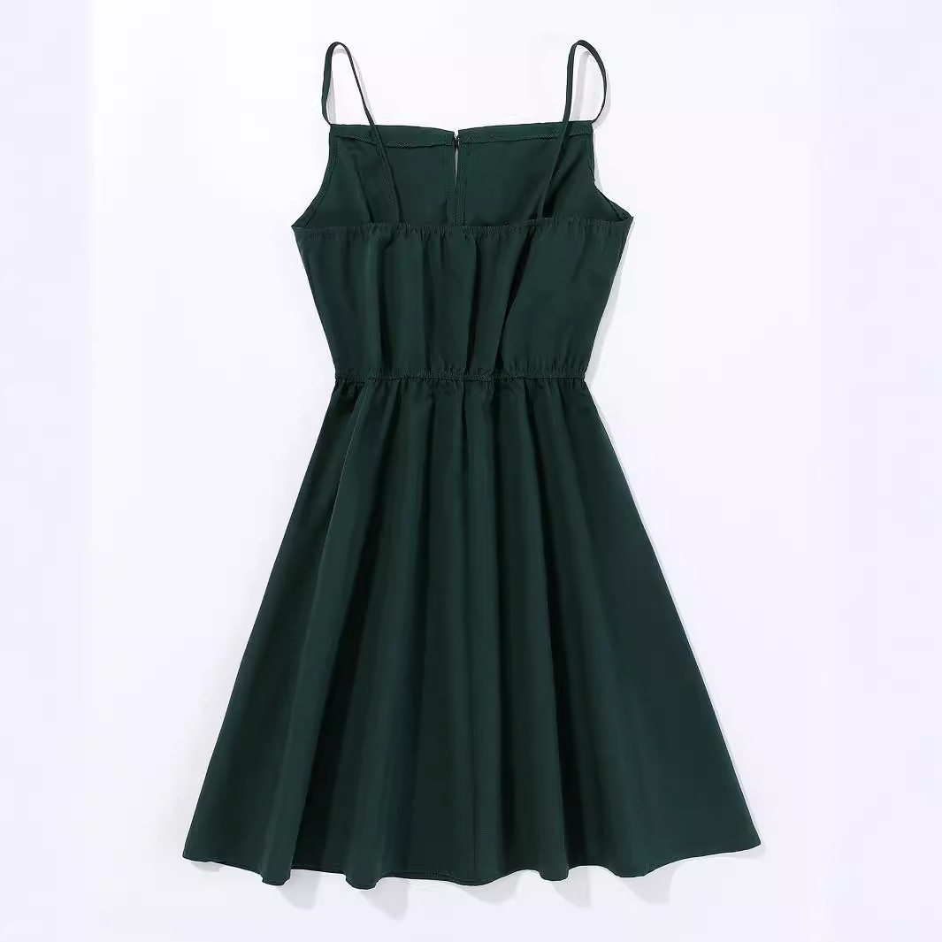 French Vintage Style Sleeveless Dress Elegant Aesthetic Fresh Look Lightweight Fabric Perfect for Summer Events