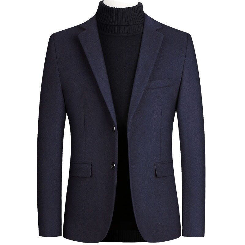 Mens Short Wool Blazer Jacket Business Casual Style Autumn Winter Collection Wholesale Available