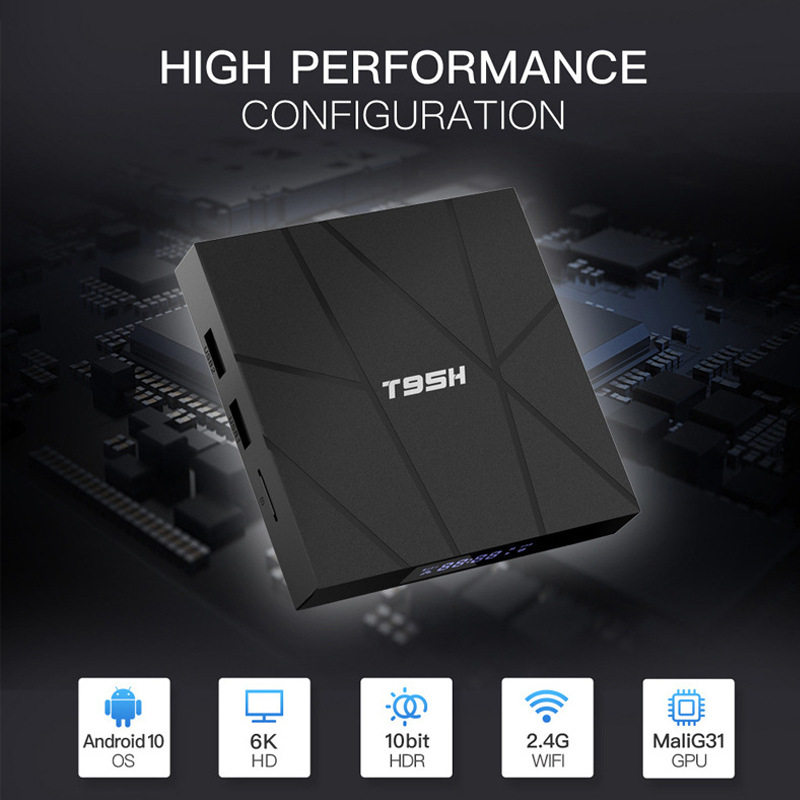 Foreign Trade Popular Android 10 Tv Box H616 6K Hd Player T95H Network Set-Top Box Tv Box