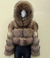 Raccoon fur 3-section sleeve 5-section hat
