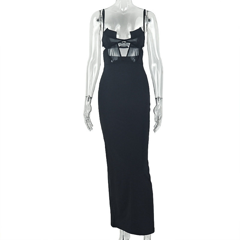 Fashionable Womens Sleeveless Backless Bodycon Maxi Dress Solid Color Slim Fit Elegant Evening Gown Perfect for