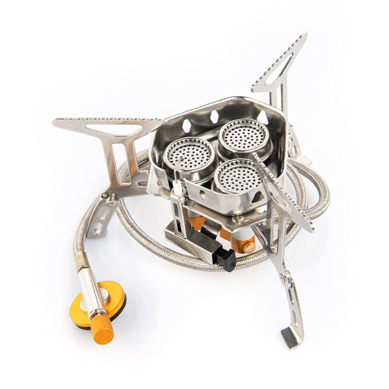 Cassette Stove Folding Stove Samsung Burner Camping Picnic Equipment Stove Barbecue Stove Three-Core Folding Stove