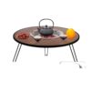 Outdoor Barbecue Grill Set with Tea Brewing Table, Rust-Proof and Convenient for Home Use