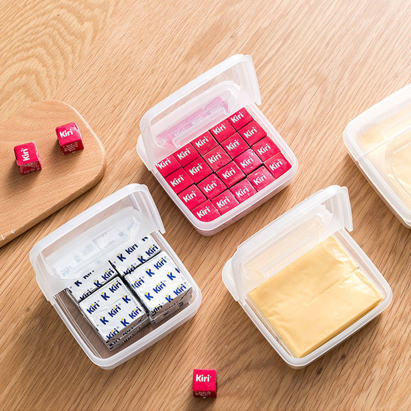 Hot-Selling Storage Box for Refrigerator Food, Cheese Preservation Box, Fruit Preservation Flip-Top Butter Block Storage Box