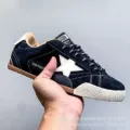Navy blue and white