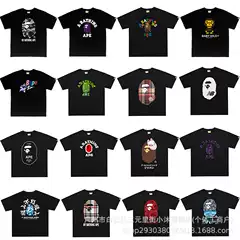 Cross-border Foreign Trade Trendy Brand Short-sleeved Men's Letter Printing American Street Loose Casual T-shirt for Couples Half-sleeved Shirt