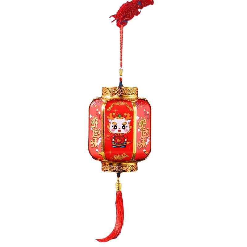 Children's Portable Small Lanterns, Luminous Lanterns with Lights, Ancient Style Year of the Snake Finished Lanterns, Spring Festival and New Year Stall Products