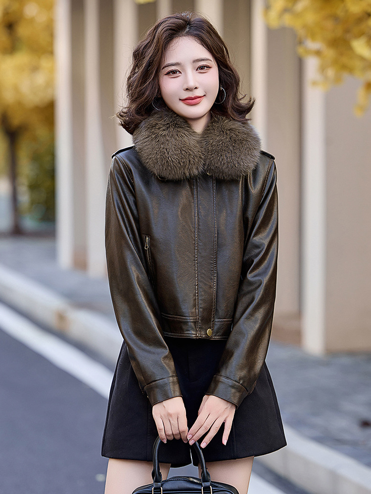 Áo Da Nữ Dày Ấm Hàng Mùa Xuân Thu Đông