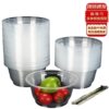 Disposable Tableware and Cup Set Wholesale Thickened Round Plastic Bowl Banquet Home Party Takeaway Packaging Lunch Box