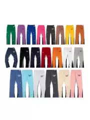 Cross-Border Foreign Trade Gallery Dept Hand-Painted Splash-Ink Graffiti Color-Blocking Long Pants Unisex Loose Casual Straight-Leg Sweatpants