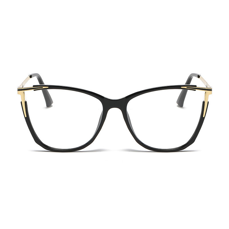 New Fashionable Cat-Eye Plain Glasses Frame, Personalized Color-Changing Anti-Blue Light Glasses, European and American Cross-Border Color-Changing Glasses
