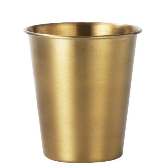 Wholesale Stainless Steel Beer Mugs, Large Capacity Single-Layer Saliva Cups, Food-Grade Rolled Edge Gold Wine Glasses, Commercial Coffee Cups