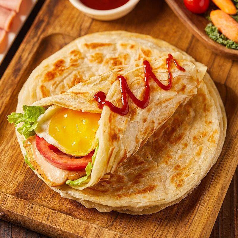 Liangquanqimei Original Hand-Grabbed Pancake, Onion-Flavored Hand-Grabbed Pancake, Breakfast Instant Pancake, Heated Ready-To-Eat Pancake, Whole Box