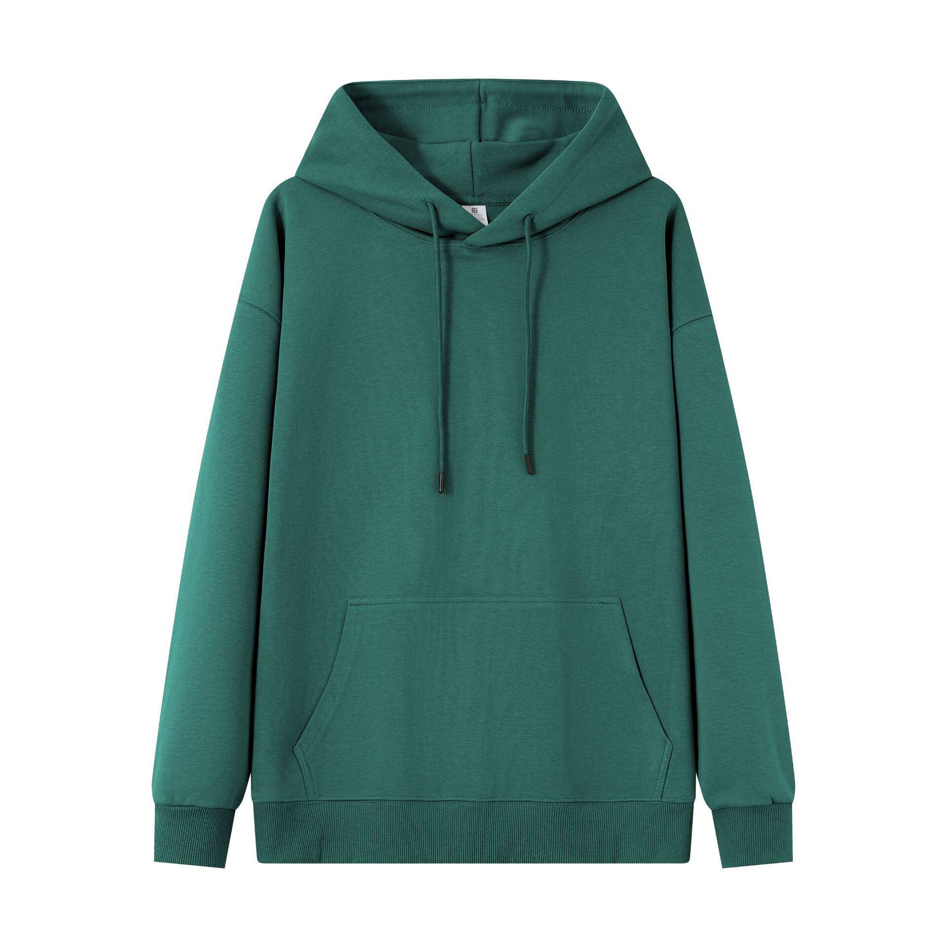 秋冬300g重磅连帽卫衣华棉纯色双层帽加绒潮牌休闲宽松卫衣上衣女