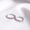 Cross Red Line Couple Ring for Men and Women a Pair of Red Drop Glue Open Ring Fashionable Simple Mobius Ring