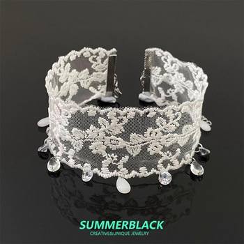 Black Aunt Jewelry White Lace Necklace Women Choker Neck Strap Collar Neck Accessories Neck Chain High-grade 2024