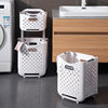 Zecheng Dirty Clothes Basket Household Toilet Bathroom Dirty Clothes Basket Storage Rack Laundry Barrel Storage Basket Dirty Clothes Basket