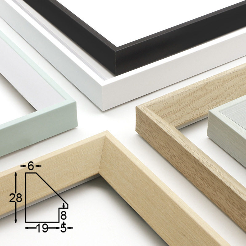 Customized Modern Simple Picture Frame Photo Frame, Various Imitation Solid Wood Ps Wall Hanging Table, Any Size Framed Outer Frame Strips