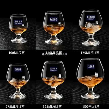 Liquor Glass Household Whiskey Glass Set Foreign Wine Glass Tall Crystal Glass Red Wine Glass Brandy Glass Thickeneded