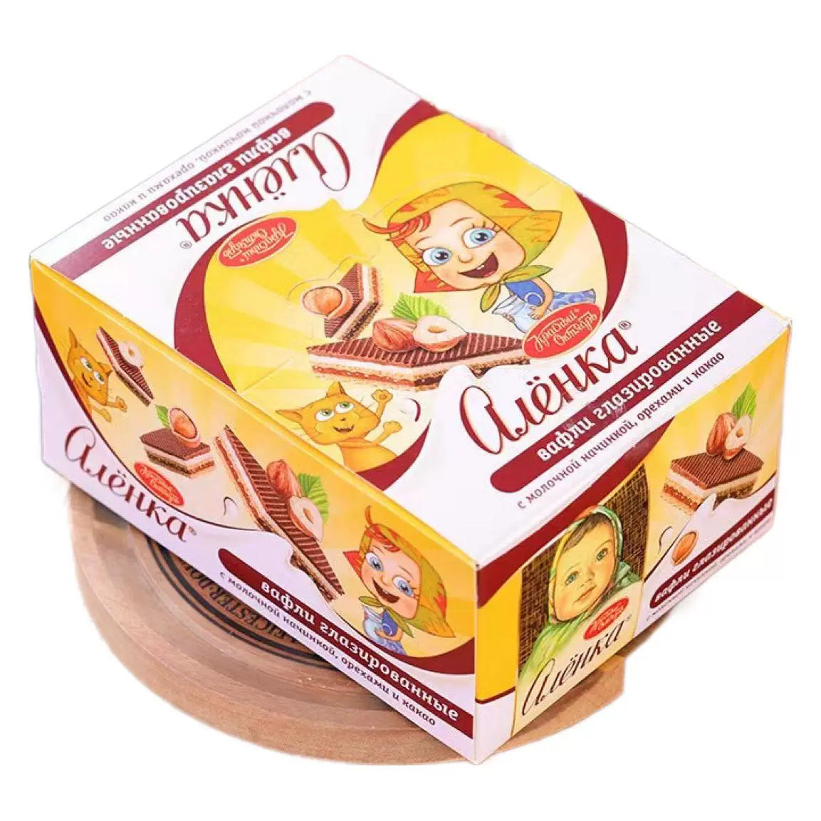 Russian Imported Ailianqiao Hazelnut Wafer Independent Small Packaging Nut Sandwich Chocolate Wafer 20g*20 Bags