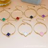European and American fashion high-end sense four-leaf clover bracelet women's light luxury simple niche design titanium steel non-fading all-match jewelry