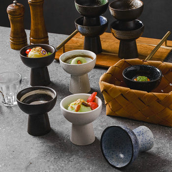 Japanese-style Ceramic Ice Cream Cup Ice Cream Sour Cup Creative Dessert Ice Cream Ball Snack Bowl Creative Baking Cake Bowl