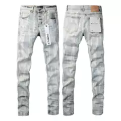 Limited Purple Purple Brand European and American Hip-Hop Slim-Fit Ripped Distressed Jeans Trendy