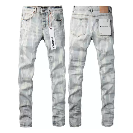 Limited Purple Purple Brand European and American Hip-Hop Slim-Fit Ripped Distressed Jeans Trendy