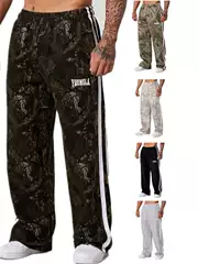 American-Style Loose Casual Camouflage Print Pants European and American Cross-Border Hot-Selling Fitness Sports Pants Men's Straight-Leg Pants Trendy