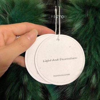 Internet Celebrity Style Hang Tags, Custom Fragrance Paper, Blank Labels, Clothing Store Hang Tags, Women's Clothing, Round Shape, Light Luxury Design
