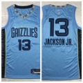 Heat pressed grizzly 13 light blue