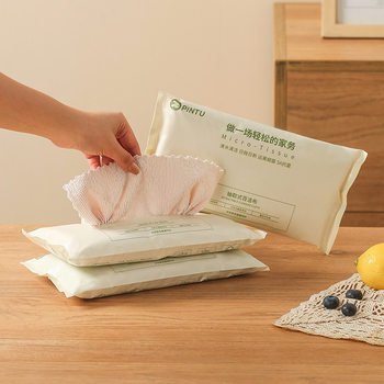 Removable scouring pad thickened rag kitchen supplies dish towel hand towel absorbent towel table cleaning cloth